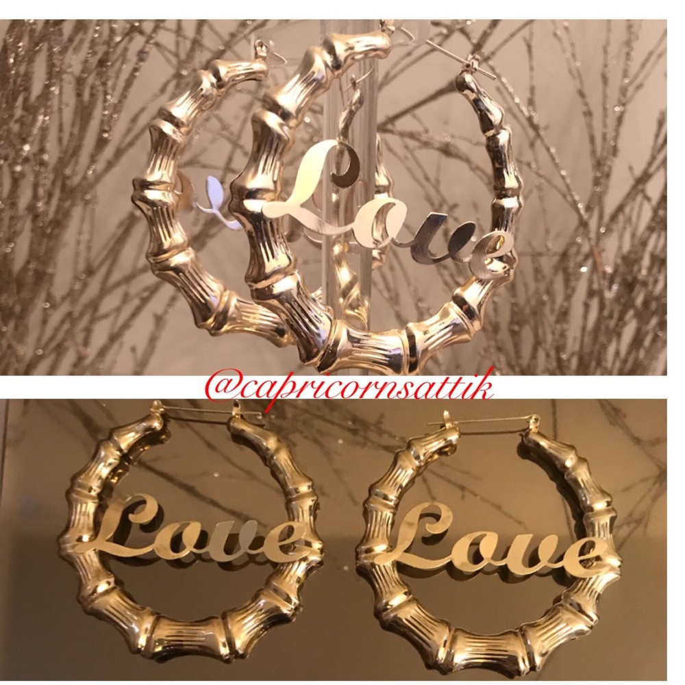 Gold Love Hoops✨✨